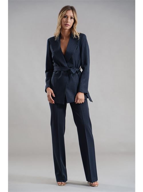 Giacca gessata federica erre | MYA 702BLU
